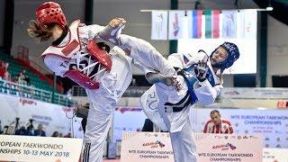 Tatiana Kudashova (RUS) vs Inese Tarvida (LAT). European Taekwondo Championships Kazan-2018