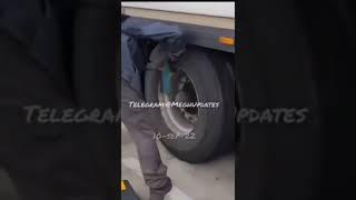 UK : Animal activists drilling holes inside tire of milk van and says to promote "vegan" milk