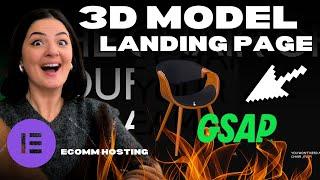 GSAP 3D MODEL IMPLEMENTATION ON A MINIMAL LANDING PAGE - Elementor Wordpress Tutorial Flex Container