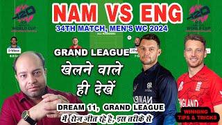 ENG vs NAM Dream11Analysis, NAM vs ENG Dream11: Fantasy Tips, Stats and Analysis