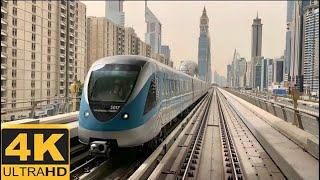 [4K 60fps]Dubai Metro-Journey between Burjuman and Business Bay stations on Red Line