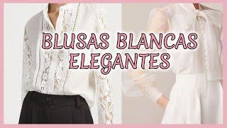 HERMOSAS BLUSAS BLANCAS ELEGANTES y SOFISTICADAS/ BLUSAS  COLOR BLANCO FINAS ELEGANTES y SOFISTICADA