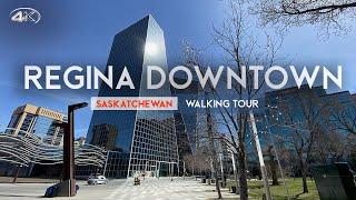  [4K] Regina Tour | Saskatchewan Canada Tour | Downtown Waking Tour | Victoria Park | Wascana Lake