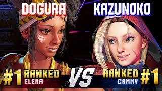 SF6 ▰ DOGURA (#1 Ranked Elena) vs KAZUNOKO (#1 Ranked Cammy) ▰ High Level Gameplay