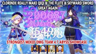 Clorinde Really Make Qiqi & The Flute & Skyward Sword Great Again - Strongest Mixed DMG Showcase