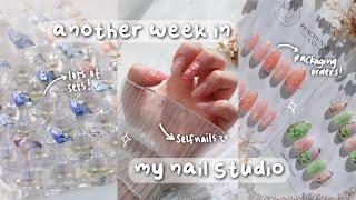 A Week in My Nail Studio  | press-on nails, BTS, self nails