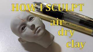 How to make a face step by step | Air dry clay 