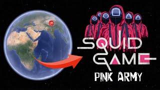 Squid game pink army on google earth #googleearth #findearth #squidgame