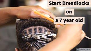 How to Start Dreadlocks on a 7 year old | Loc START UP | Starter Locs with Coils