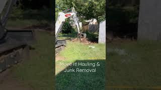 Using mini excavator for junk removal