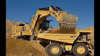 300 ton Cat 6020B Excavator Loading Trucks