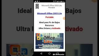 Descargar Office 2003 lite portable