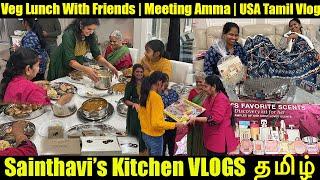 Vegetarian Lunch With Friends & Family  | Meeting Amma After A Long Time | Sainthavi's Kitchen