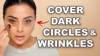 How To Cover DARK CIRCLES And STOP Concealer From CREASING In Wrinkles