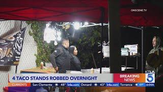 Employees badly beaten after 4 Los Angeles area taco stands robbed at gunpoint 