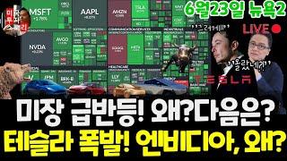 미국주식시황/급반등한 3가지 이유! 테슬라 폭발! 엔비디아 상승! 왜? 구글 애플 아마존 메타 마이크로소프트 팔란티어 아이온큐 브로드컴 힘스 CRWV NVO $tsla #tesla