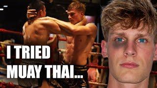 Karate athlete tries Muay Thai IN THAILAND