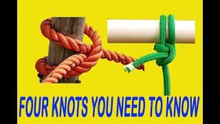 4 knots you need to know. how to tie the most important4 knots .AK techniques