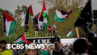 Thousands protest Israel's participation in Eurovision