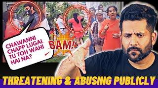 Shrikant Tyagi abuses and threatens this lady Publicly | Noida Viral Video | Peepoye