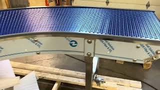 Modular belt u shape 180 degree conveyor