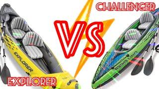 INTEX CHALLENGER AND EXPLORER K2 INFLATABLE KAYAK SETUP, REVIEW & USE! Watch before buying!