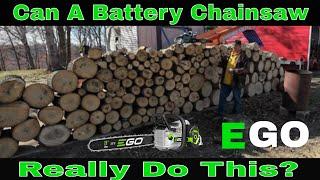 All Day Firewood Production With A Battery Chainsaw? EGO CS2005 20Inch Battery Chainsaw #369