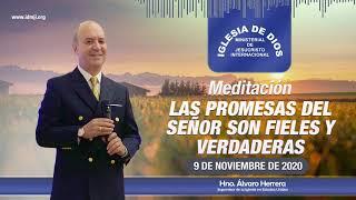 Meditación: Las promesas del Señor son fieles y verdaderas, 9 noviembre  2020, Hno. Álvaro Herrera