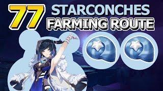 77 Starconch Locations Quick Farming Route + Maps  | Genshin Impact 2.6