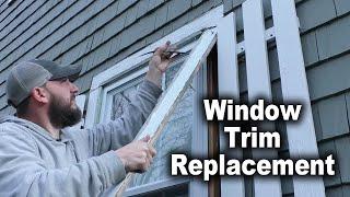 How to Replace Sun Damaged, Dried, Cracked Exterior Wood Window Trim with PVC