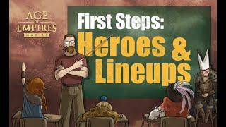 First Steps Ep 1 - Heroes & Lineups Menus | Age of Empires Mobile for Newcomers