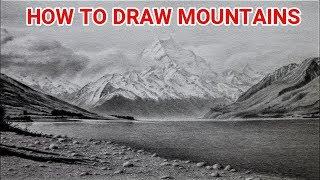 How To Draw Mountain Landscapes With Graphite