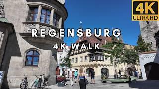 Regensburg Germany 4K 60fps walking tour | From Roman Fort to Modern City