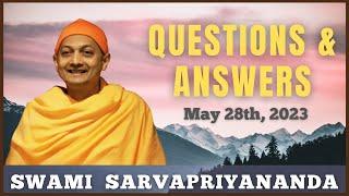 Ask Swami with Swami Sarvapriyananda | May 28th, 2023