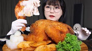 시장통닭st 겉바속촉! 통닭 먹방CRISPY FRIED WHOLE CHICKEN MUKBANG ASMR