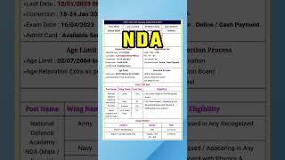 upsc nda form fill up 2023 #latest #shorts #viral