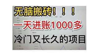 12月最新无脑搬砖项目，有手就行，新人也没难度，一天可做500+