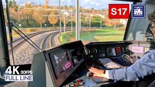  Führerstandsmitfahrt S-Bahn Zürich (S17) Driver's POV  | Wohlen AG - Dietikon [4K]