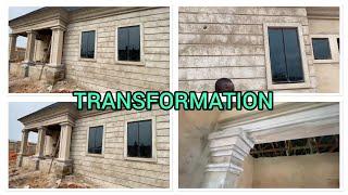 WOW SEE HOW THIS GUY TRANSFORMS THIS BUNGALOW CHECK THE LASTEST PRICE 4 PLASTERING ARTWORK & TYOOLYN