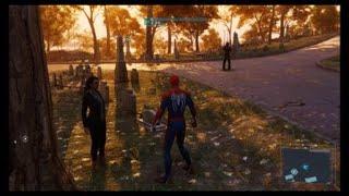 Spider man disrespects a grave