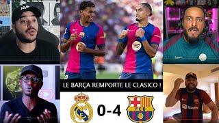 REACT LE  BARCA ATOMISE LE REAL  4-0 AVEC UN DOUBLE DE LEWANDESKI ET BUT DE RAPHINIHA ET YAMAL