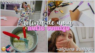 uma noite comigo ~study vlog, comida, surtos...~