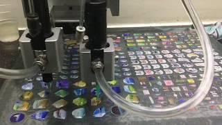 66 seconds dispense 200 different dome label - Weldo dome label& stickers making machine