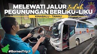 BORNEO - Eps.9 | Melewati Jalan Pegunungan & Berliku-Liku ‼️ Kinabalu - Tawau Naik Bus Scania Langka