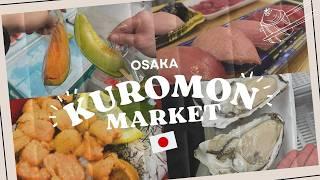 Exploring Kuromon Market 2024: Osaka's Ultimate Street Food Paradise! 4K