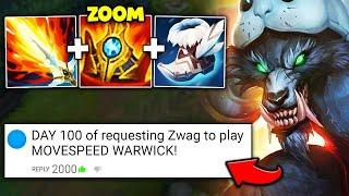 A YouTube comment begged me to play Movespeed Warwick for 100 days... so I finally tried it
