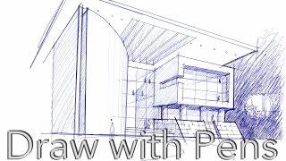 Architecture Sketch Tutorial 7 Draw with Pens