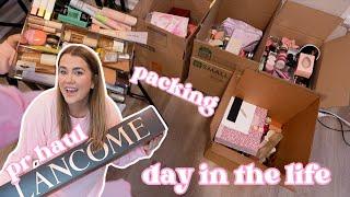 the final packing vlog! + beauty pr haul!  2025