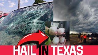 Hail in Texas ll Giant Balls of Ice Bombard Midland, Texas!