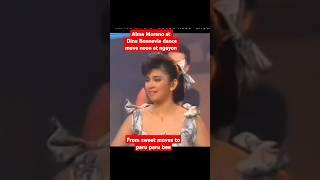 ALMA MORENO AT DINA BONNEVIE DANCE MOVES BEFORE AND AFTER.